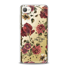 Lex Altern TPU Silicone HTC Case Painted Red Flowers