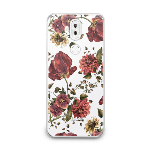 Lex Altern Painted Red Flowers Asus Zenfone Case