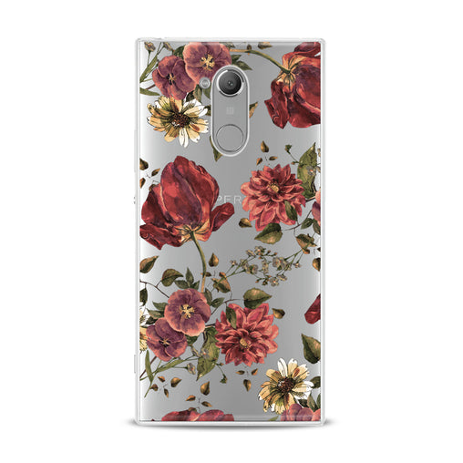 Lex Altern Painted Red Flowers Sony Xperia Case