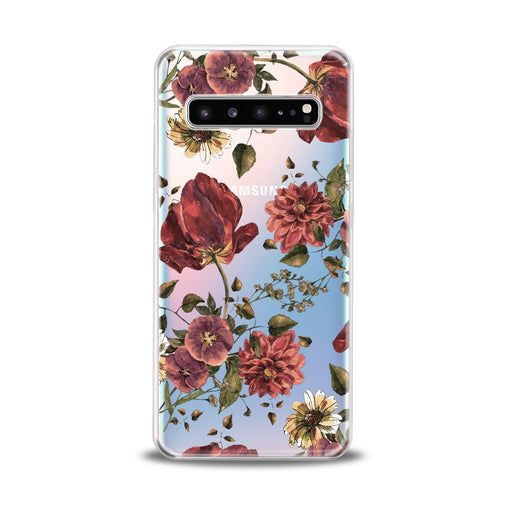 Lex Altern Painted Red Flowers Samsung Galaxy Case