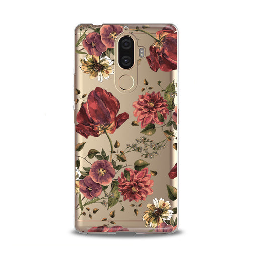 Lex Altern Painted Red Flowers Lenovo Case