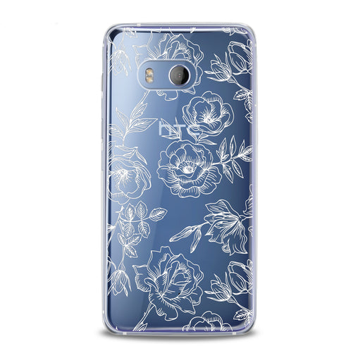 Lex Altern White Roses Print HTC Case