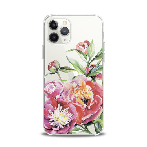 Lex Altern TPU Silicone iPhone Case Garden Peony Pattern