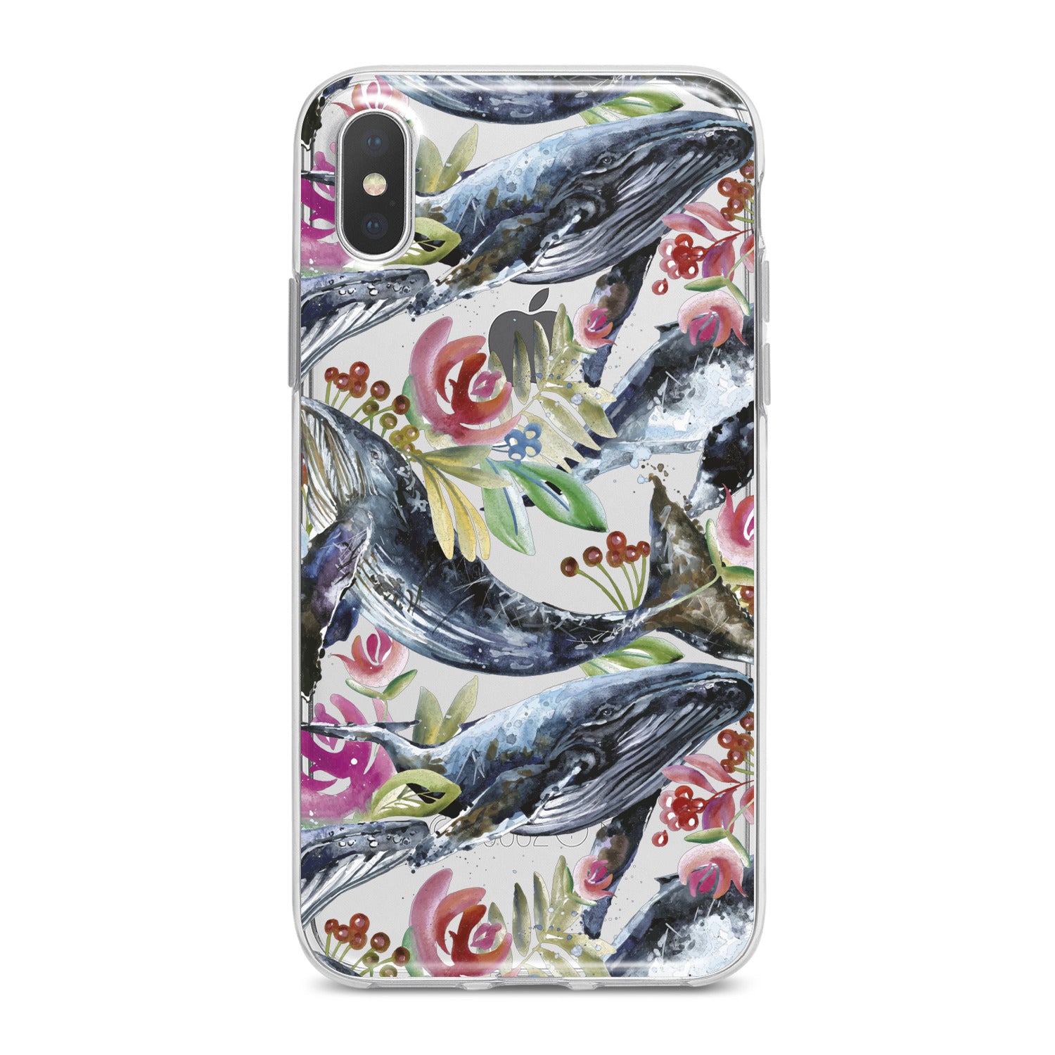 Lex Altern Blue Whale Pattern Phone Case for your iPhone & Android phone.