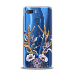 Lex Altern TPU Silicone Lenovo Case Floral Antlers Art