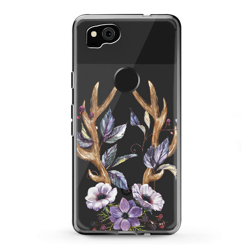 Lex Altern Google Pixel Case Floral Antlers Art