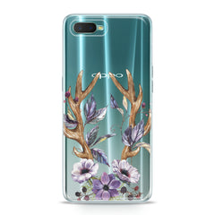 Lex Altern TPU Silicone Oppo Case Floral Antlers Art