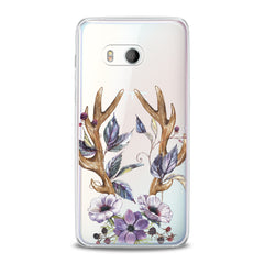 Lex Altern TPU Silicone HTC Case Floral Antlers Art
