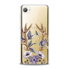 Lex Altern TPU Silicone HTC Case Floral Antlers Art
