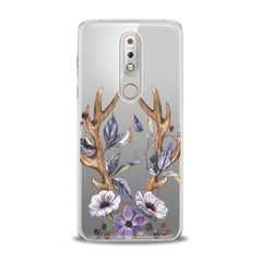 Lex Altern TPU Silicone Nokia Case Floral Antlers Art