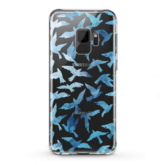 Lex Altern TPU Silicone Samsung Galaxy Case Printed Blue Doves
