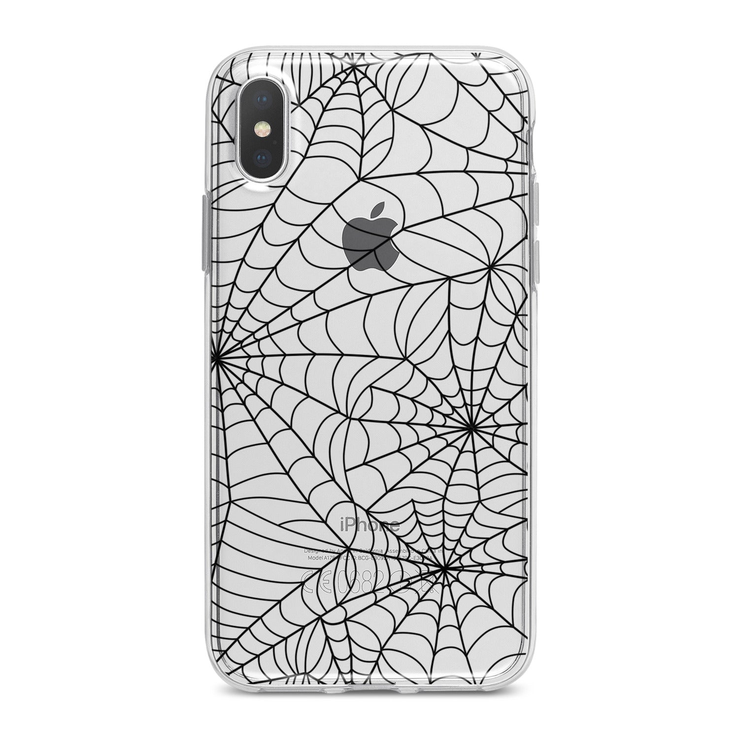 Lex Altern Black Spiderweb Pattern Phone Case for your iPhone & Android phone.
