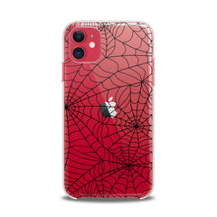 Lex Altern TPU Silicone iPhone Case Black Spiderweb Pattern