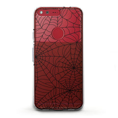 Lex Altern TPU Silicone Google Pixel Case Black Spiderweb Pattern