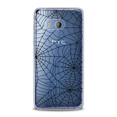 Lex Altern TPU Silicone HTC Case Black Spiderweb Pattern