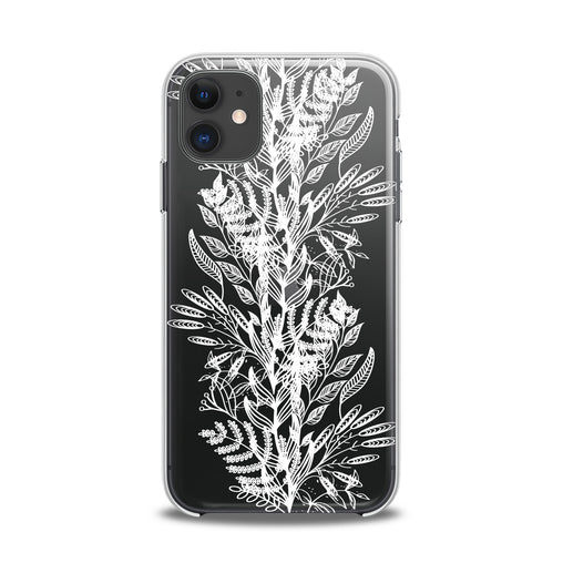 Lex Altern TPU Silicone iPhone Case White Plants