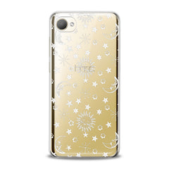 Lex Altern TPU Silicone HTC Case White Celestial Print
