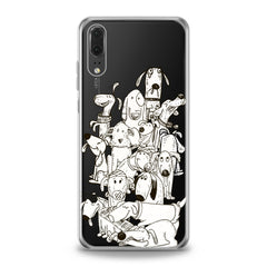 Lex Altern Drawing Dogs Huawei Honor Case