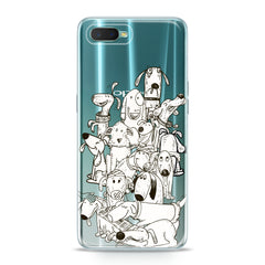 Lex Altern TPU Silicone Oppo Case Drawing Dogs