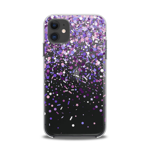 Lex Altern TPU Silicone iPhone Case Purple Confetti