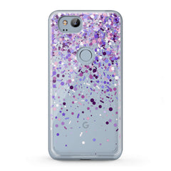 Lex Altern TPU Silicone Google Pixel Case Purple Confetti