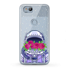 Lex Altern TPU Silicone Google Pixel Case Floral Astronaut