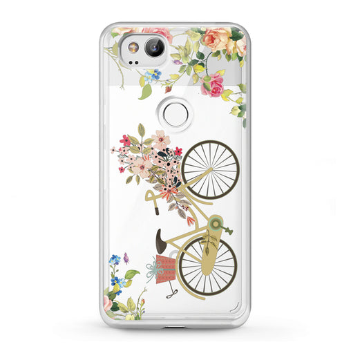 Lex Altern Google Pixel Case Floral Bicycle Theme