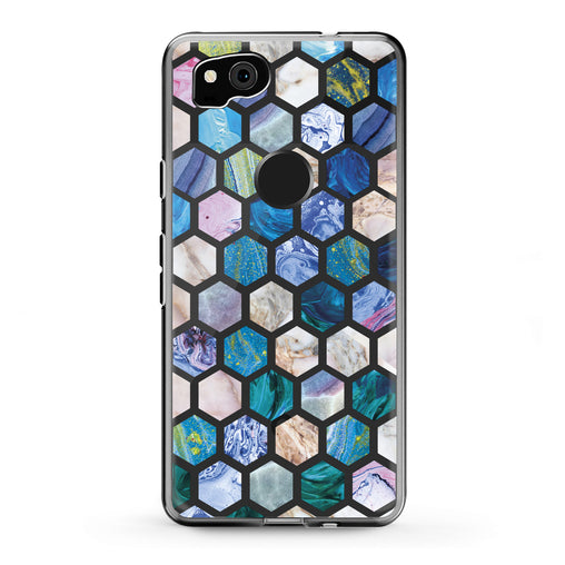 Lex Altern Google Pixel Case Blue Honeycombs