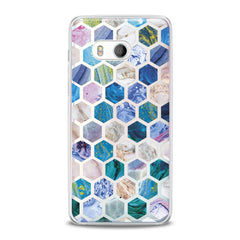 Lex Altern TPU Silicone HTC Case Blue Honeycombs