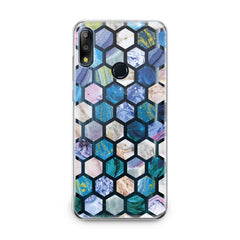 Lex Altern TPU Silicone Asus Zenfone Case Blue Honeycombs