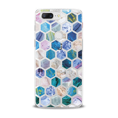 Lex Altern TPU Silicone OnePlus Case Blue Honeycombs