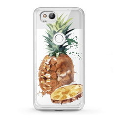 Lex Altern TPU Silicone Google Pixel Case Watercolor Pineapple