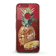 Lex Altern TPU Silicone Google Pixel Case Watercolor Pineapple