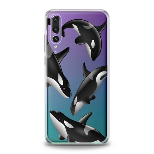 Lex Altern Watercolor Killer Whales Huawei Honor Case