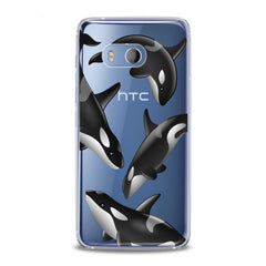 Lex Altern TPU Silicone HTC Case Watercolor Killer Whales