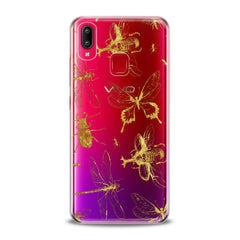 Lex Altern TPU Silicone VIVO Case Golden Insects