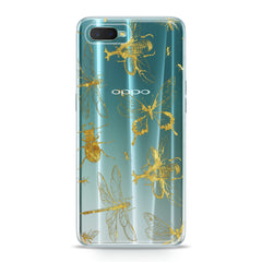 Lex Altern TPU Silicone Oppo Case Golden Insects
