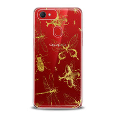 Lex Altern TPU Silicone Oppo Case Golden Insects