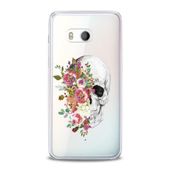 Lex Altern TPU Silicone HTC Case Floral Skull