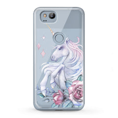 Lex Altern TPU Silicone Google Pixel Case Floral Unicorn
