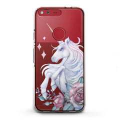 Lex Altern TPU Silicone Google Pixel Case Floral Unicorn