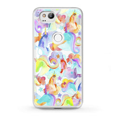 Lex Altern TPU Silicone Google Pixel Case Colorful Unicorn Art