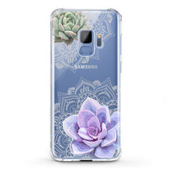 Lex Altern TPU Silicone Samsung Galaxy Case Purple Succulent Art