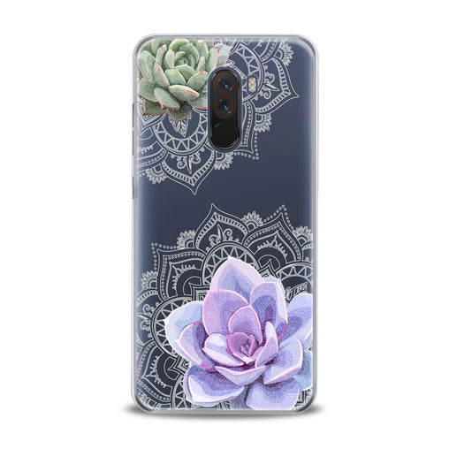 Lex Altern Purple Succulent Art Xiaomi Redmi Mi Case