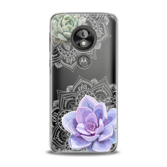 Lex Altern TPU Silicone Phone Case Purple Succulent Art