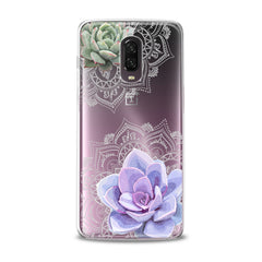 Lex Altern TPU Silicone OnePlus Case Purple Succulent Art
