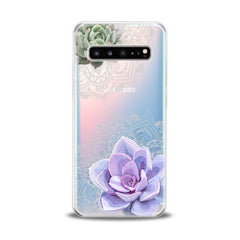 Lex Altern TPU Silicone Samsung Galaxy Case Purple Succulent Art