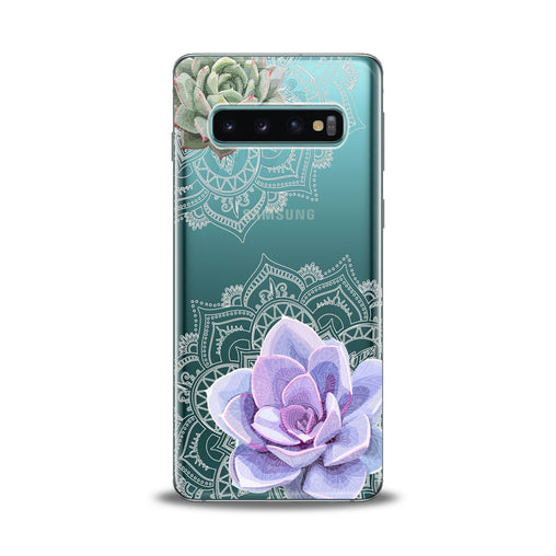 Lex Altern Purple Succulent Art Samsung Galaxy Case