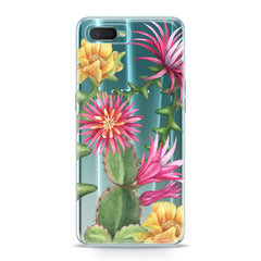 Lex Altern TPU Silicone Oppo Case Cacti Flowers