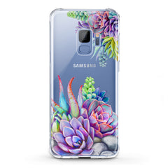 Lex Altern TPU Silicone Samsung Galaxy Case Violet Succulent